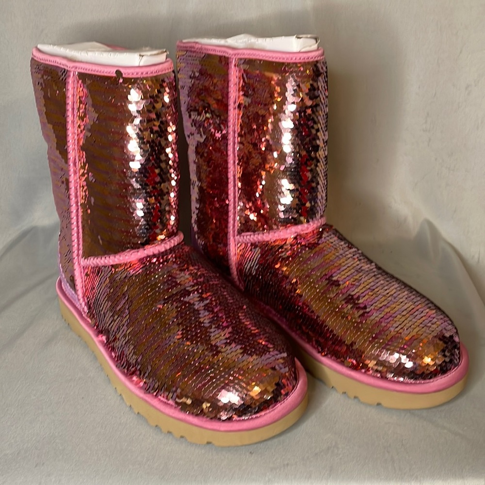 Ugg Women's Shoes Ugg Classic Boots Pink Sequin
